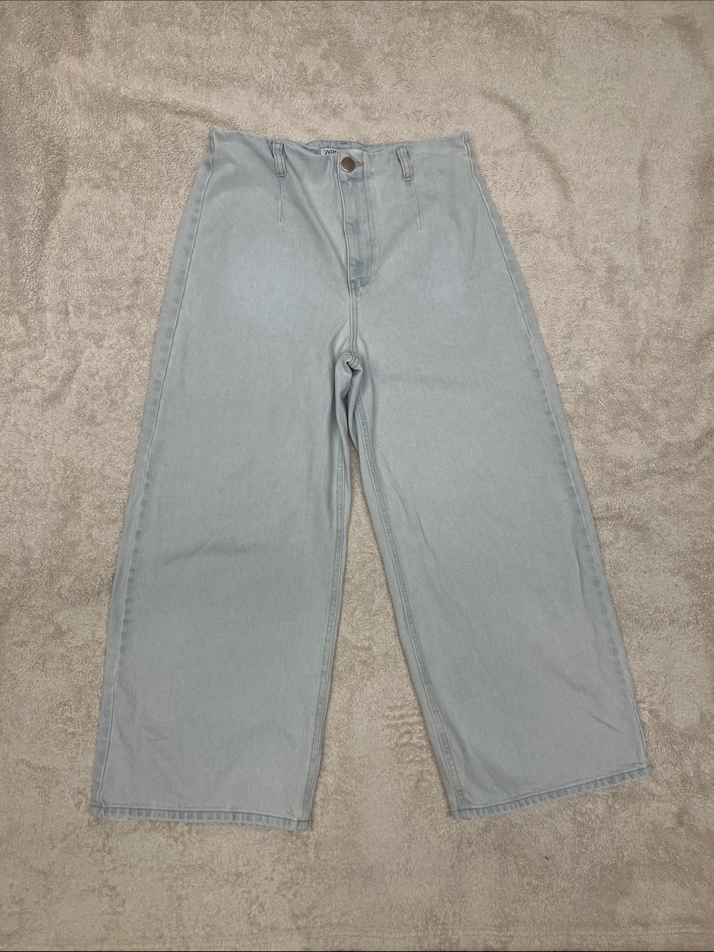 Zara Light Blue High-Rise Denim Jeans
